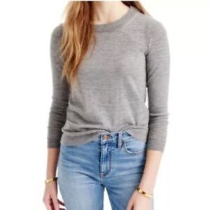 J. Crew | grey merino wool crew neck sweater